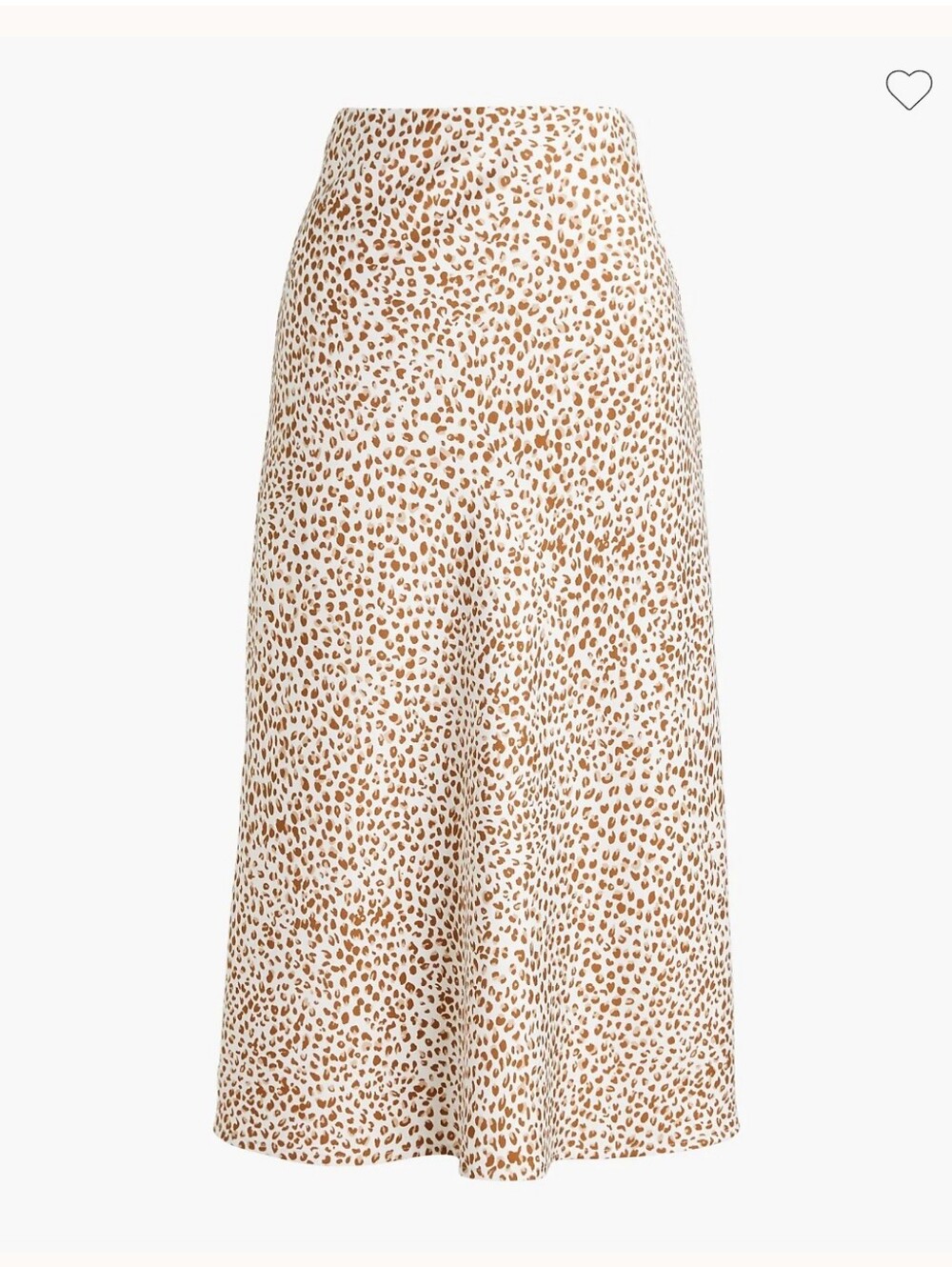 J. Crew Factory A-line Printed Bias Slip Midi Skirt Leopard Spots Sz. M